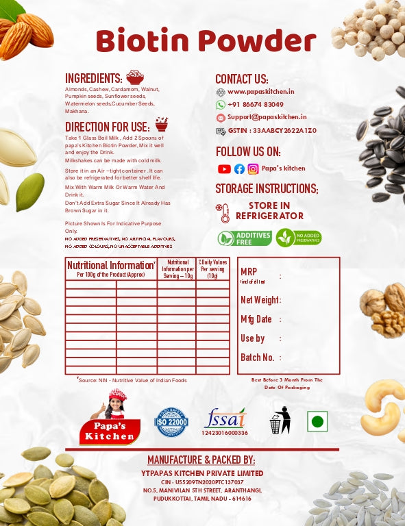 Biotin Powder 100g