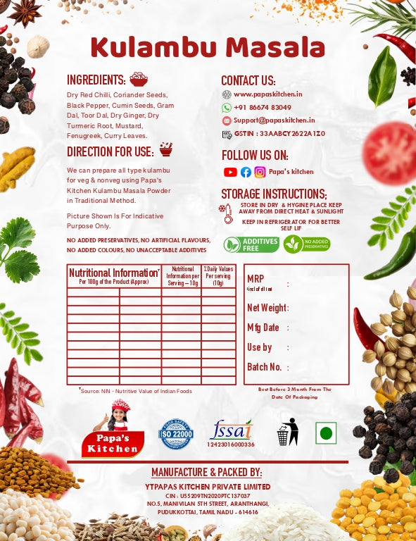 Kulambu Masala 100g