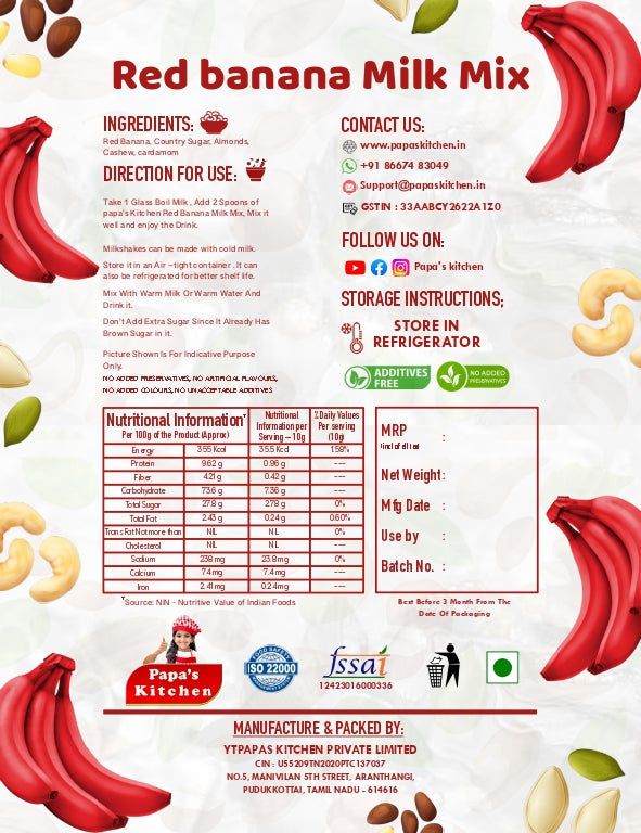 Red Banana Malt / Milk Mix 250g