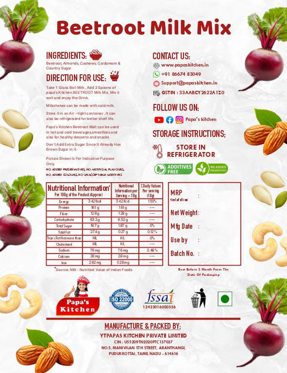 Beetroot Malt / Milk Mix 250g